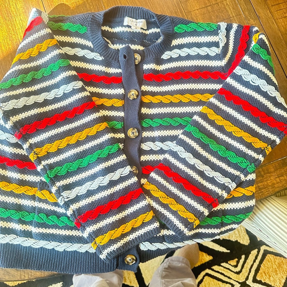 La Ligne Multicolor Striped Cardigan